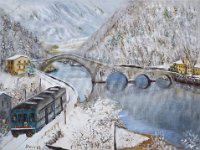 Ponte del Diavolo - Garfagnana  Olio su tela - 30 x 40